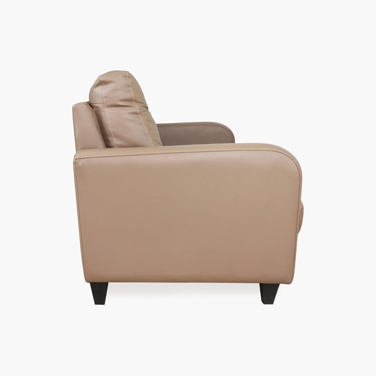 Montoya Half Leather 3-Seater Sofa - Beige