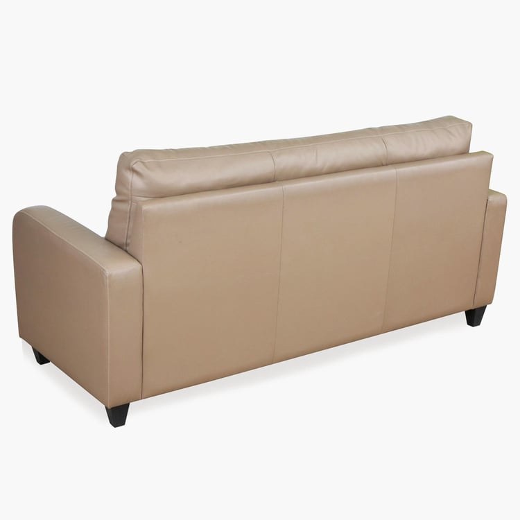 Montoya Half Leather 3-Seater Sofa - Beige
