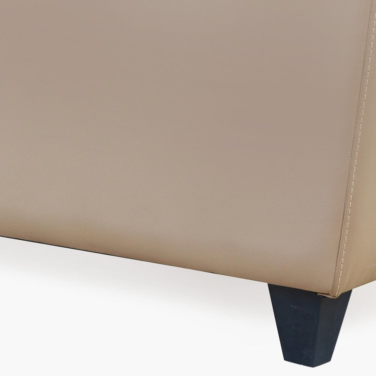 Montoya Half Leather 3-Seater Sofa - Beige