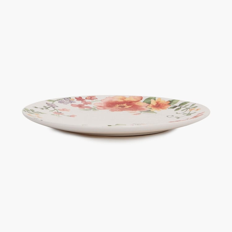 Alora Ceramic Floral Printed Dinner Plate - 27.5cm