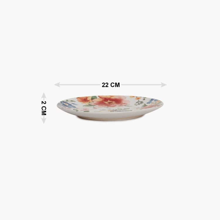Alora Ceramic Floral Salad Plate - 22cm