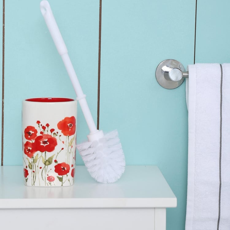 Hudson Poppy Ceramic Toilet Brush Holder