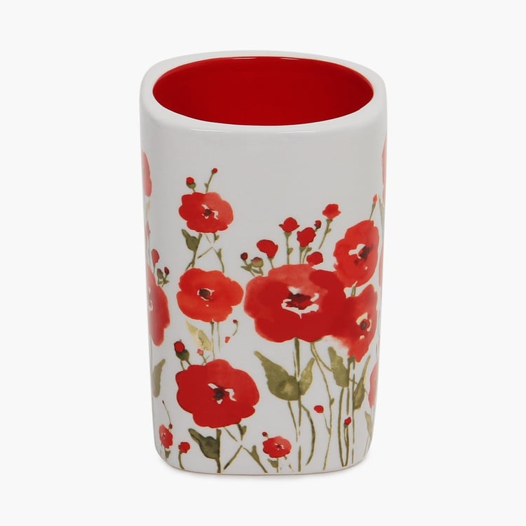 Hudson Poppy Ceramic Toilet Brush Holder