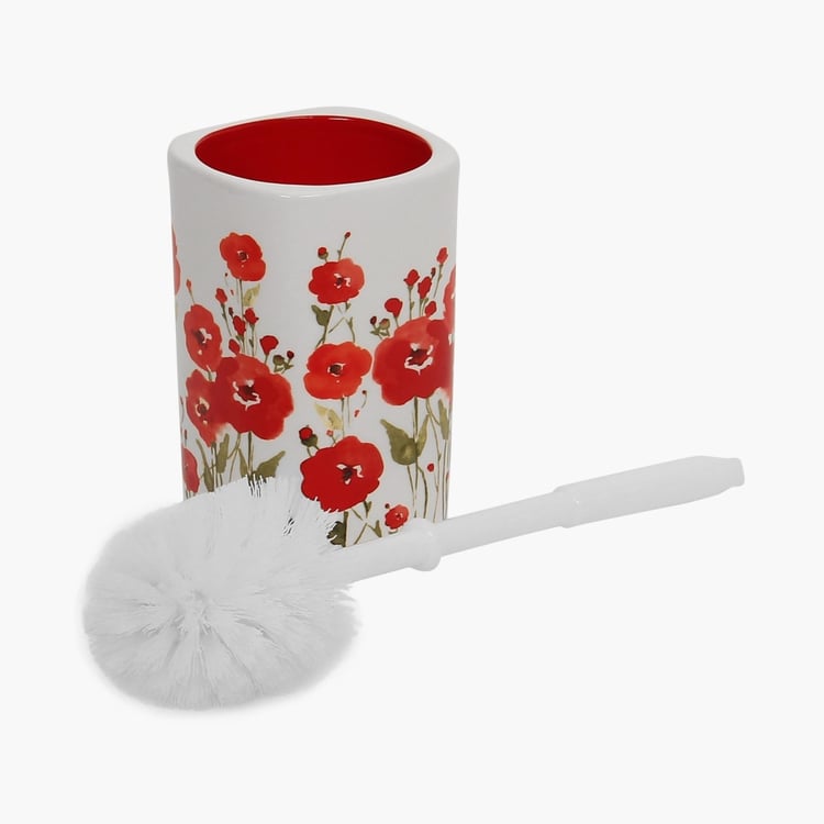 Hudson Poppy Ceramic Toilet Brush Holder