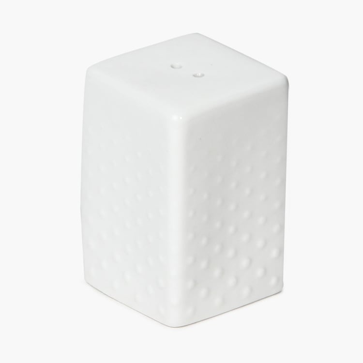 Porcelain Salt & Pepper Shaker With Bamboo Tray