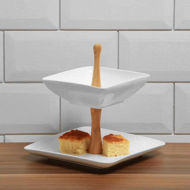 Two Tier Bowl And Plate Stand
