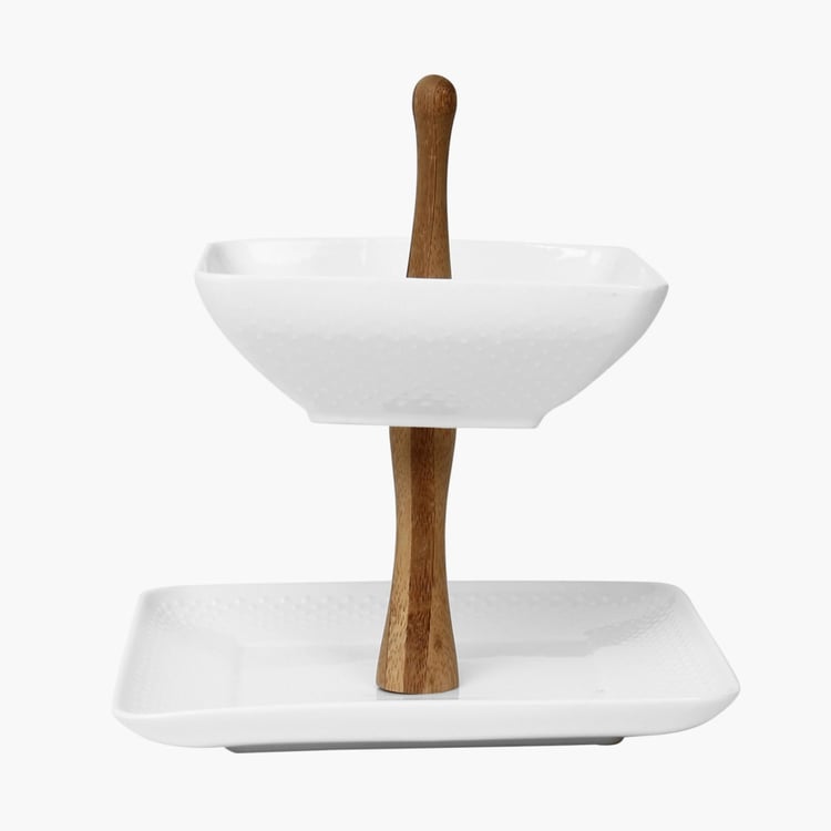 Two Tier Bowl And Plate Stand