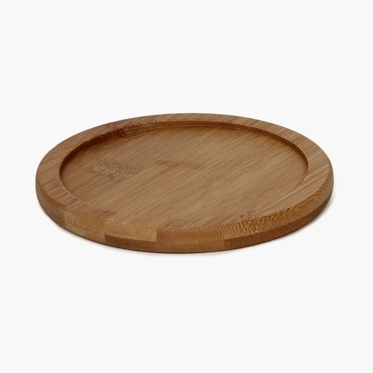 Porcelain Utensil Set With Bamboo Tray
