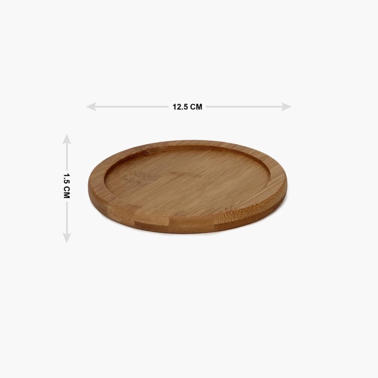 Porcelain Utensil Set With Bamboo Tray