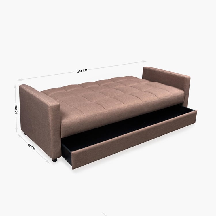 Avellino Sofa Bed Brown - 89 x 90 x 214 cm