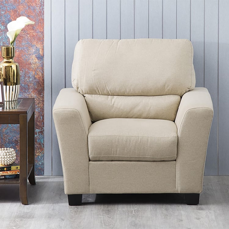 Amber Fabric 1-Seater Sofa - Beige