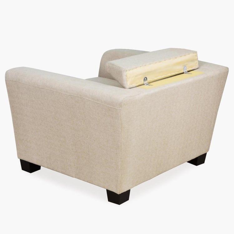 Amber Fabric 1-Seater Sofa - Beige