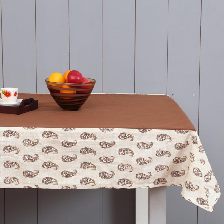 Meadows Golden Printed Table Cloth