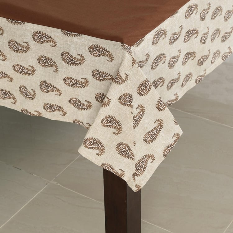 Meadows Golden Printed Table Cloth
