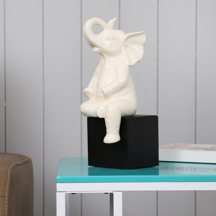 Splendid Raised Trunk Elephant Figurine