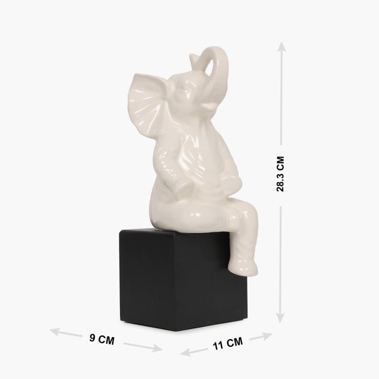 Splendid Raised Trunk Elephant Figurine