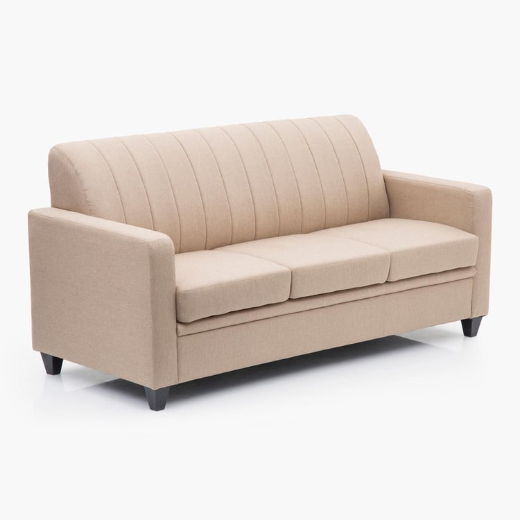 Alaska Arden Fabric 3-Seater Sofa - Beige