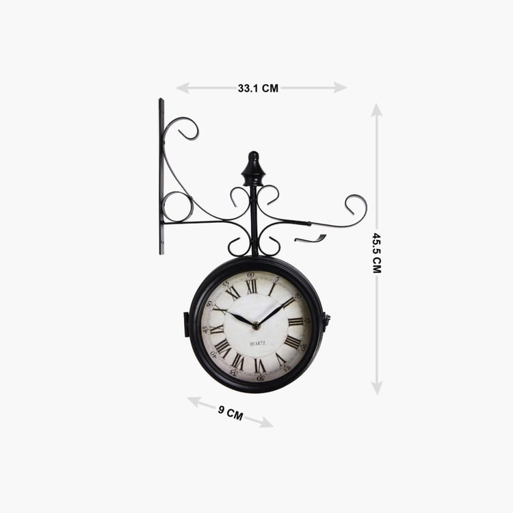 Casablanca Loren Dual Face Antique Station Wall Clock