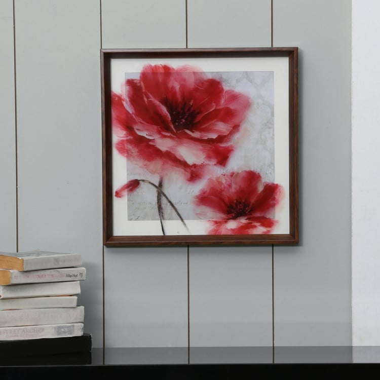 Artistry Floral Glass Painting Frame