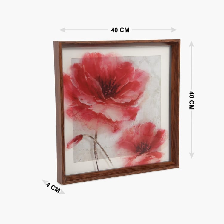 Artistry Floral Glass Painting Frame