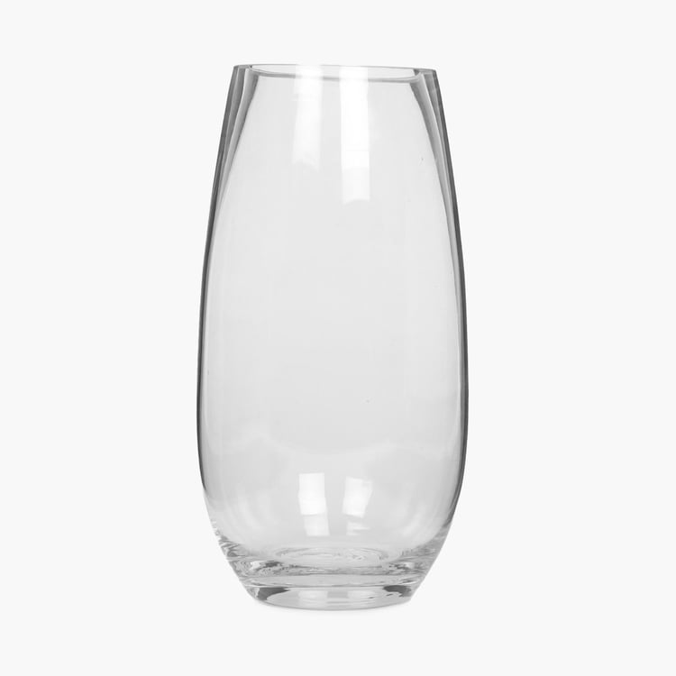 Contour-Clear Range Glass - Vase : 13 cm x 13 cm x 27 cm - Transparent