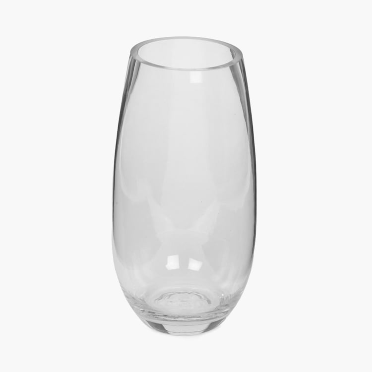 Contour-Clear Range Glass - Vase : 13 cm x 13 cm x 27 cm - Transparent