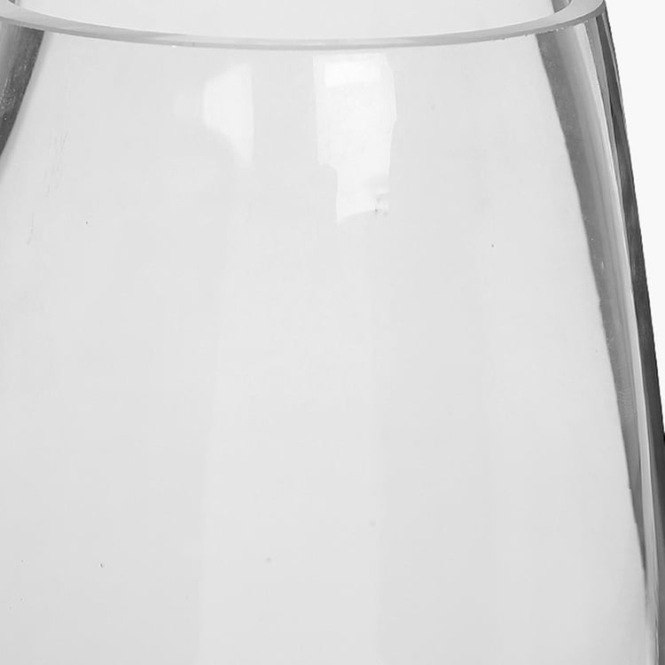 Contour-Clear Range Glass - Vase : 13 cm x 13 cm x 27 cm - Transparent