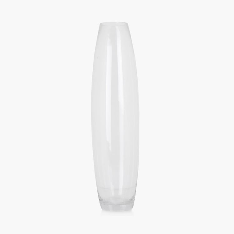 Contour Clear Range Solid Round Transparent Glass Vase - 12 cm x 12 cm x 49.5 cm