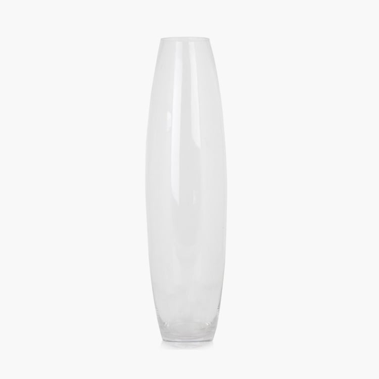 Contour Clear Range Solid Round Transparent Glass Vase - 12 cm x 12 cm x 49.5 cm