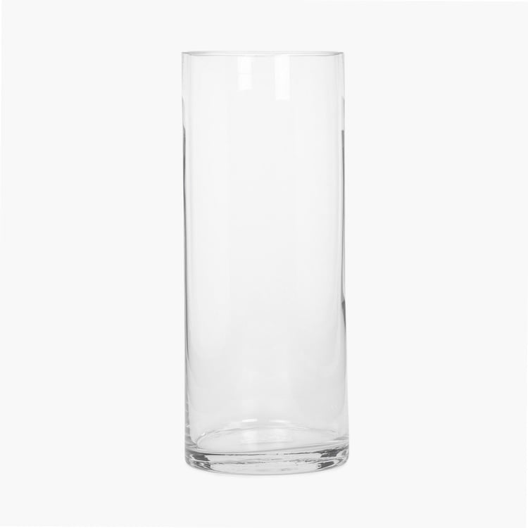 Contour Clear Range Solid Glass - Vase : 12 cm x 12 cm x 29.5 cm - Transparent