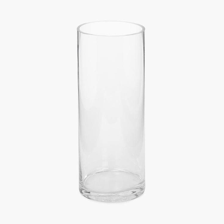 Contour Clear Range Solid Glass - Vase : 12 cm x 12 cm x 29.5 cm - Transparent