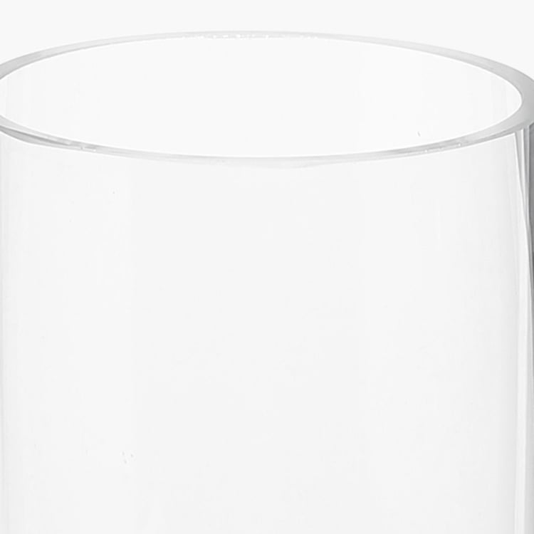 Contour Clear Range Solid Glass - Vase : 12 cm x 12 cm x 29.5 cm - Transparent