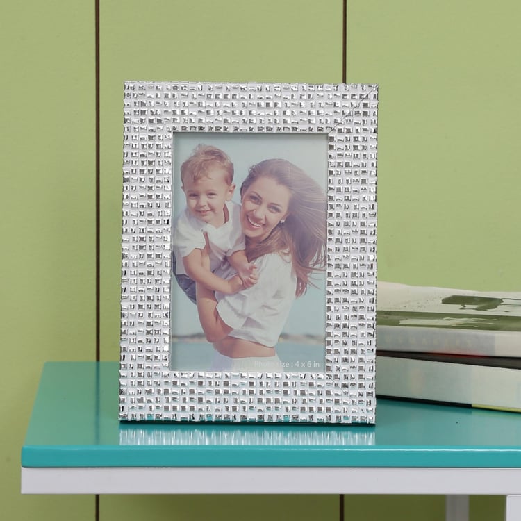 Photomontage Photoframes Textured Rectangular Single Pc. Photo Frame - Plastic - White