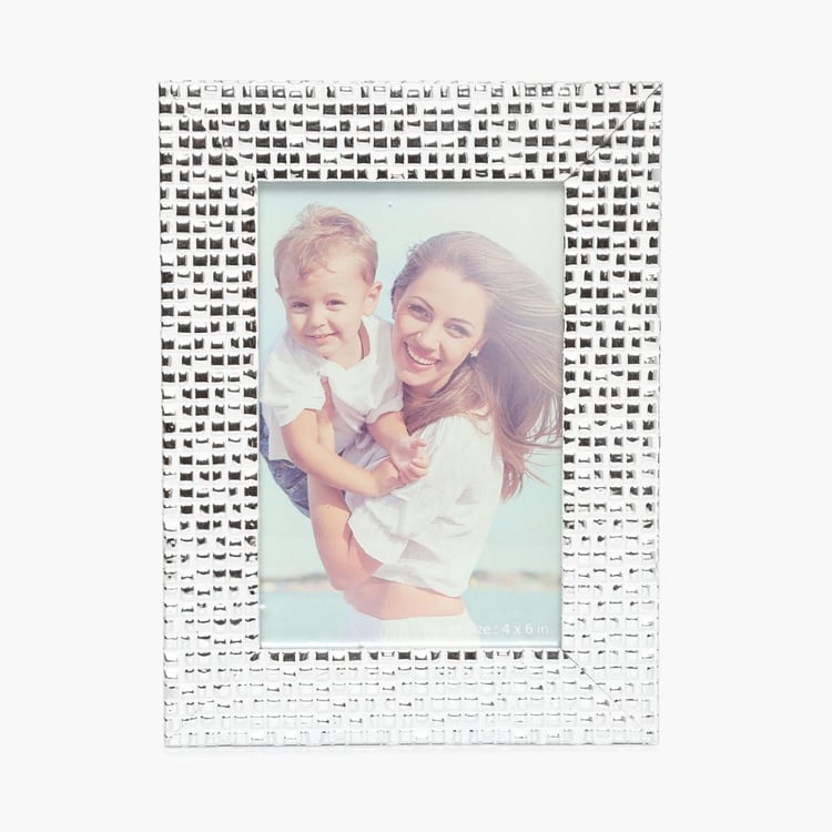 Photomontage Photoframes Textured Rectangular Single Pc. Photo Frame - Plastic - White