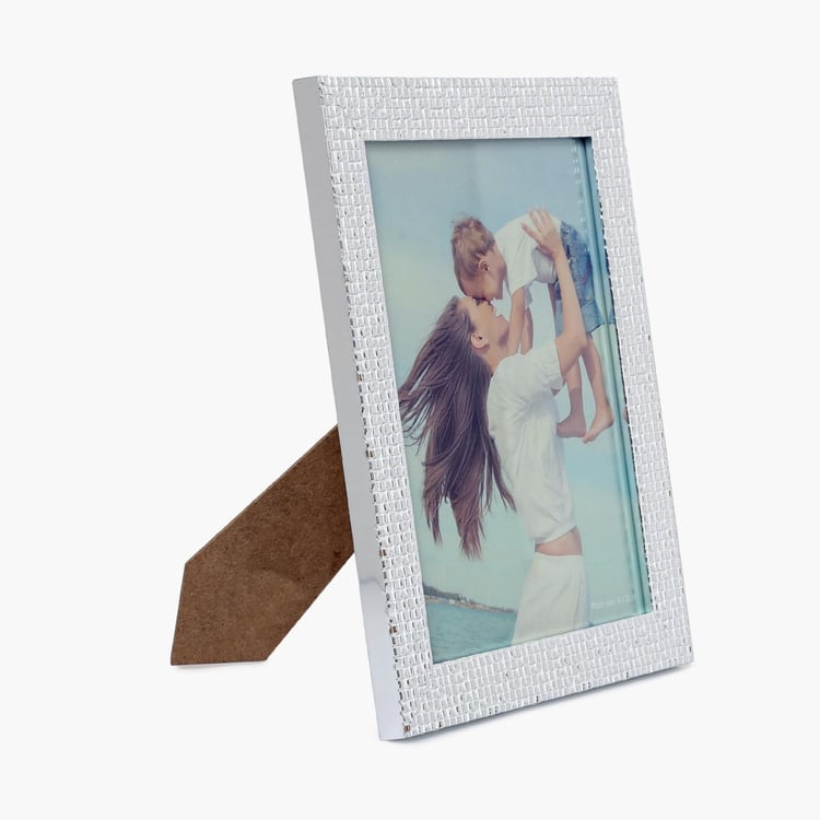 Photomontage Mosaic Chrome White Single Opening Photo Frame - 30.5x25x2cm