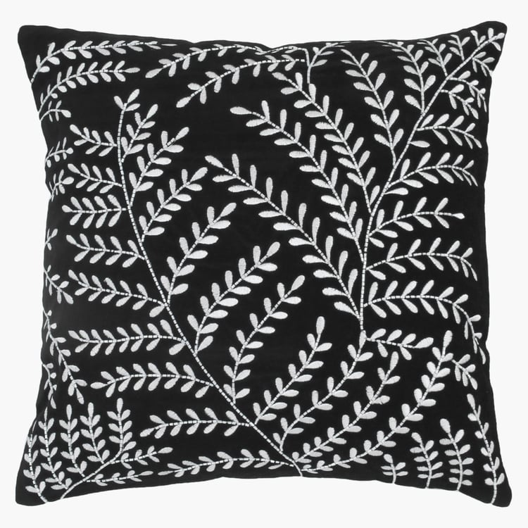 Embroidered Cotton Velvet Cushion Cover