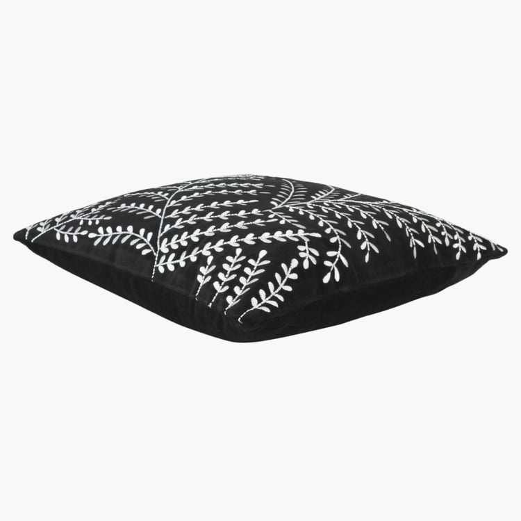 Embroidered Cotton Velvet Cushion Cover