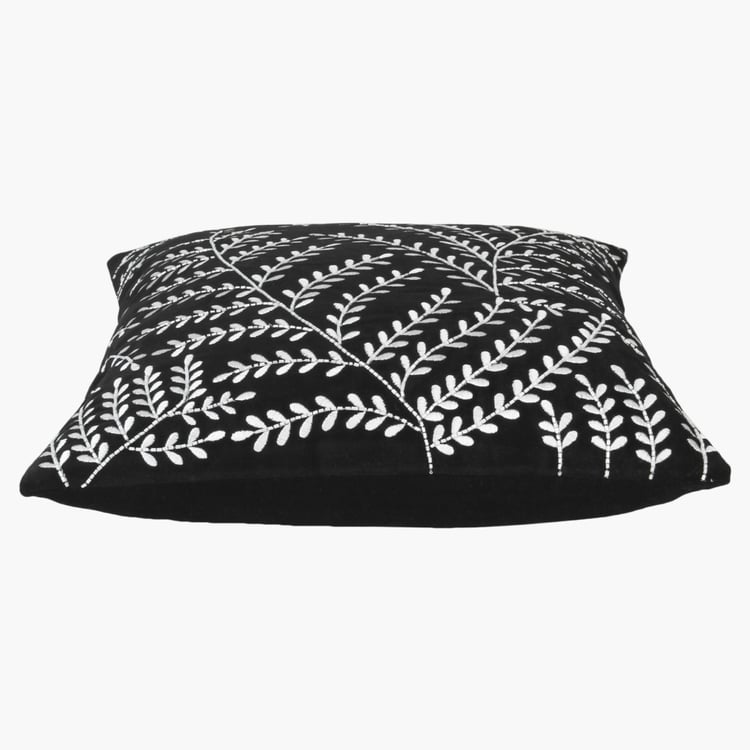 Embroidered Cotton Velvet Cushion Cover