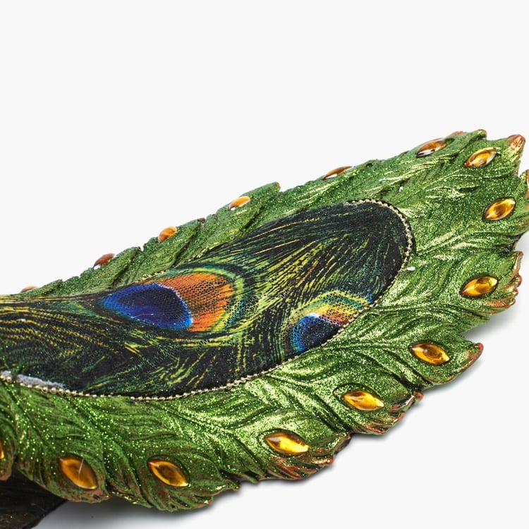 Galaxy Peacock on Log