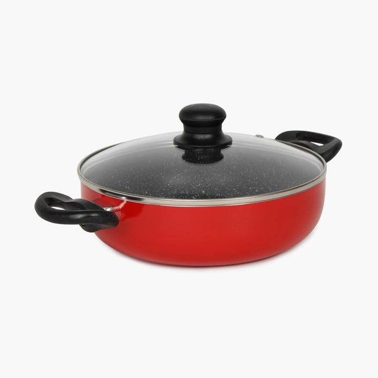 Delight - Red Magnus Flamingo Abrasion Resistant Non-Stick Cookware Set - 10Pcs