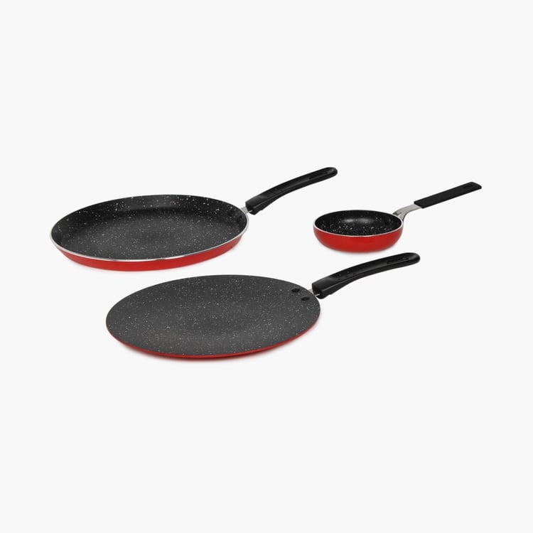 Delight - Red Magnus Flamingo Abrasion Resistant Non-Stick Cookware Set - 10Pcs