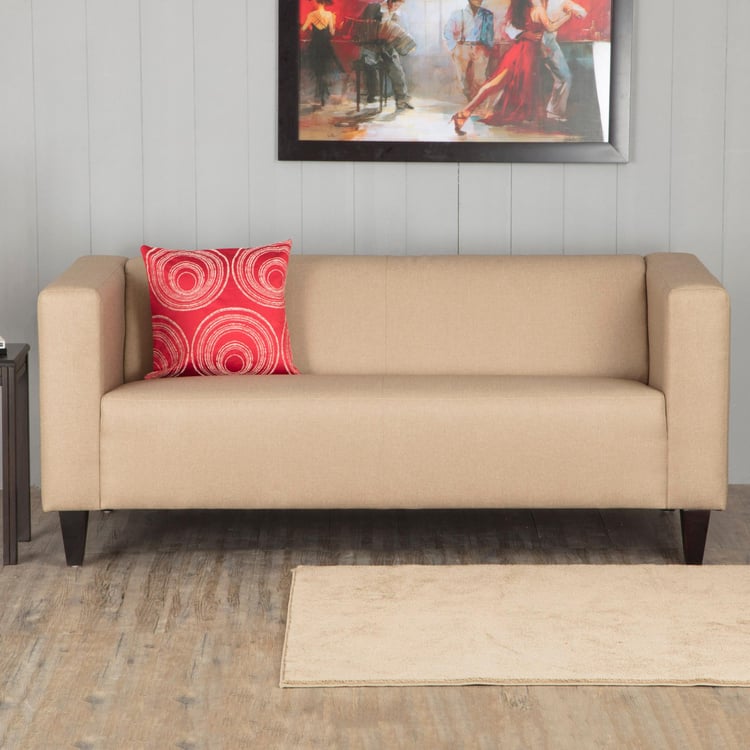 New Athens Fabric 3-Seater Sofa - Beige