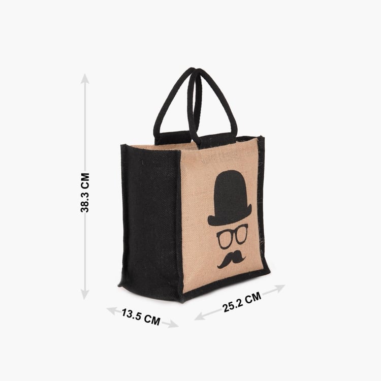 Livia Charlie Print Jute Bag