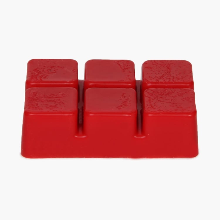 Hervey Rectangular Set of 6 Pcs Scented Wax Melt Cubes - Wax - Red - Raspberry