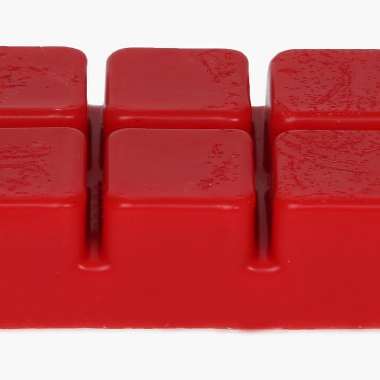 Hervey Rectangular Set of 6 Pcs Scented Wax Melt Cubes - Wax - Red - Raspberry