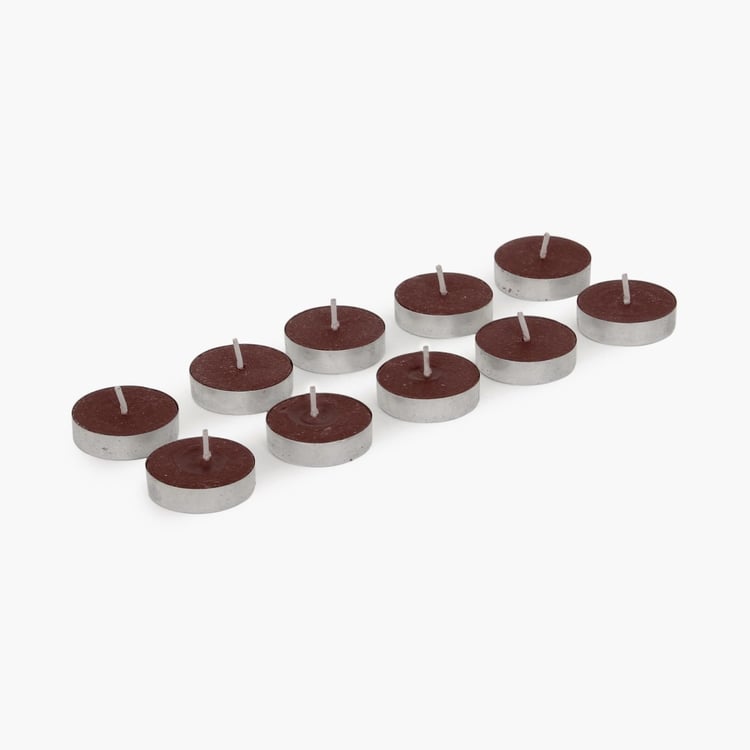 Splendid Sandalwood Scented Tea Light Candles - Set Of 10