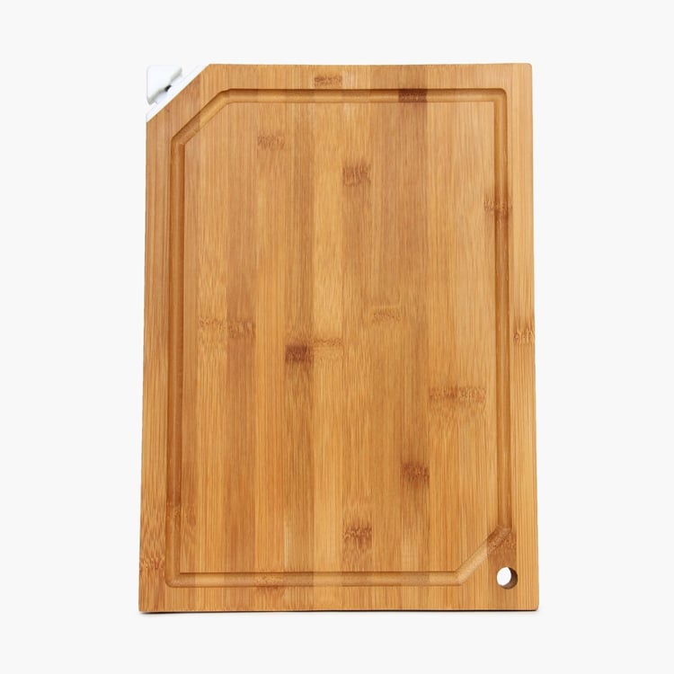 Bamboo Cutting Board With Knife Sharpener