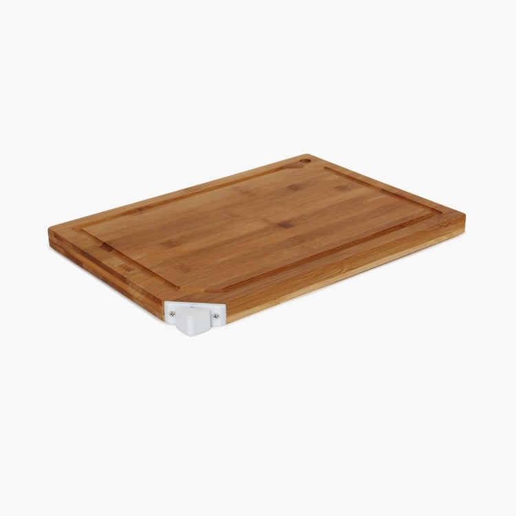 Bamboo Cutting Board With Knife Sharpener