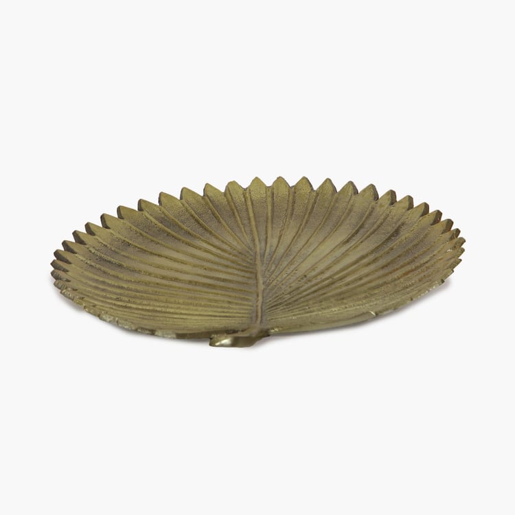 Leon Metal Leaf Decorative Platter