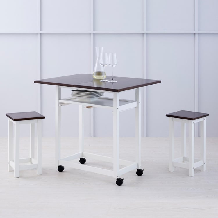 Butterfly Fold and Rotate Dining Table Without Chairs - 2 Seater